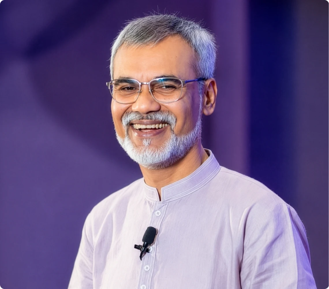 Founder speaking at workshop