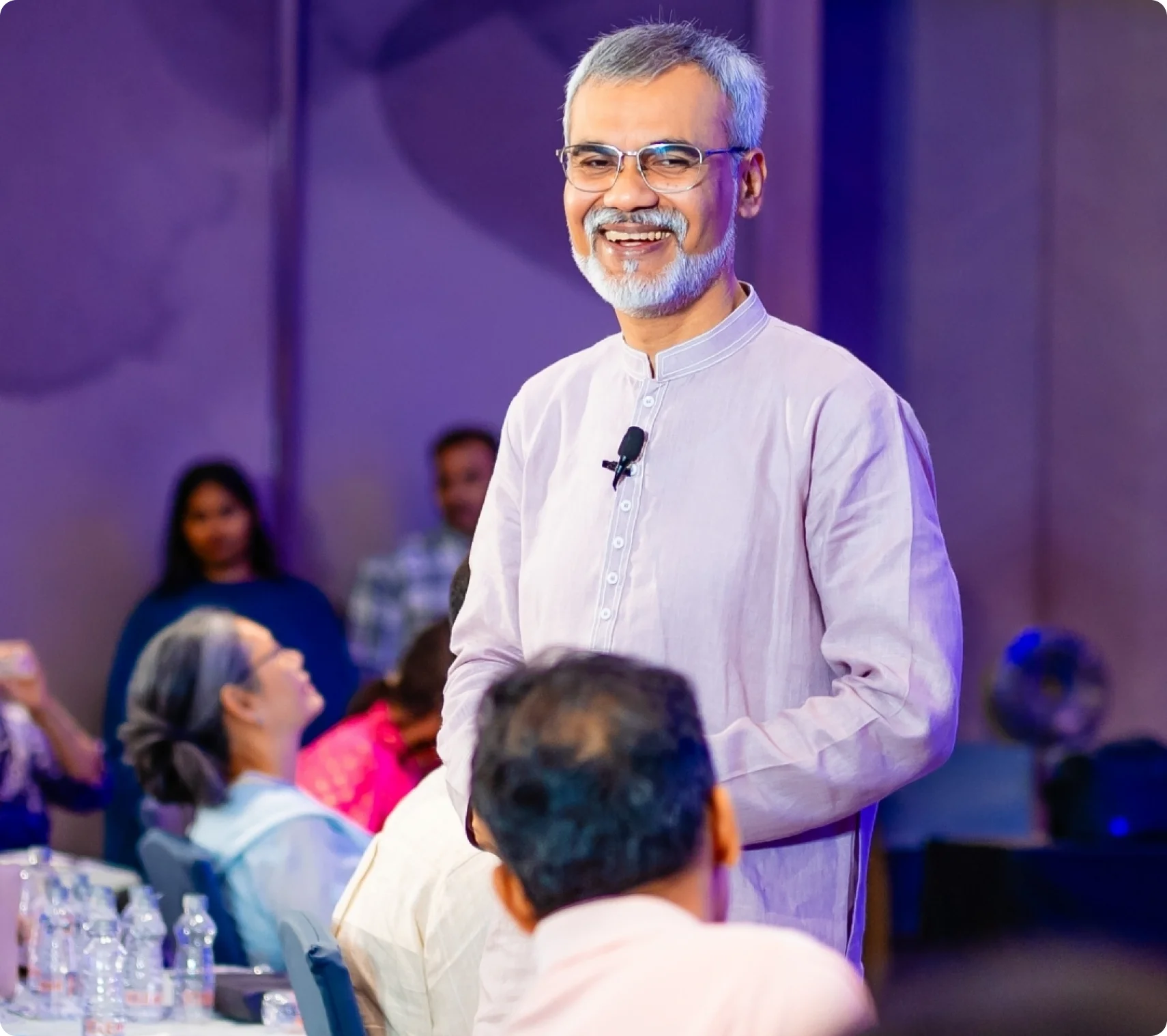 Founder speaking at workshop